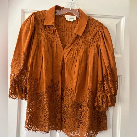 Anthropologie Victorian sheer lace blouse - Picture 5 of 10